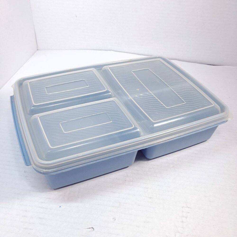 Vintage‎ Tucker Serve & Store Container Divided storage Plastic Microwave 0566-1